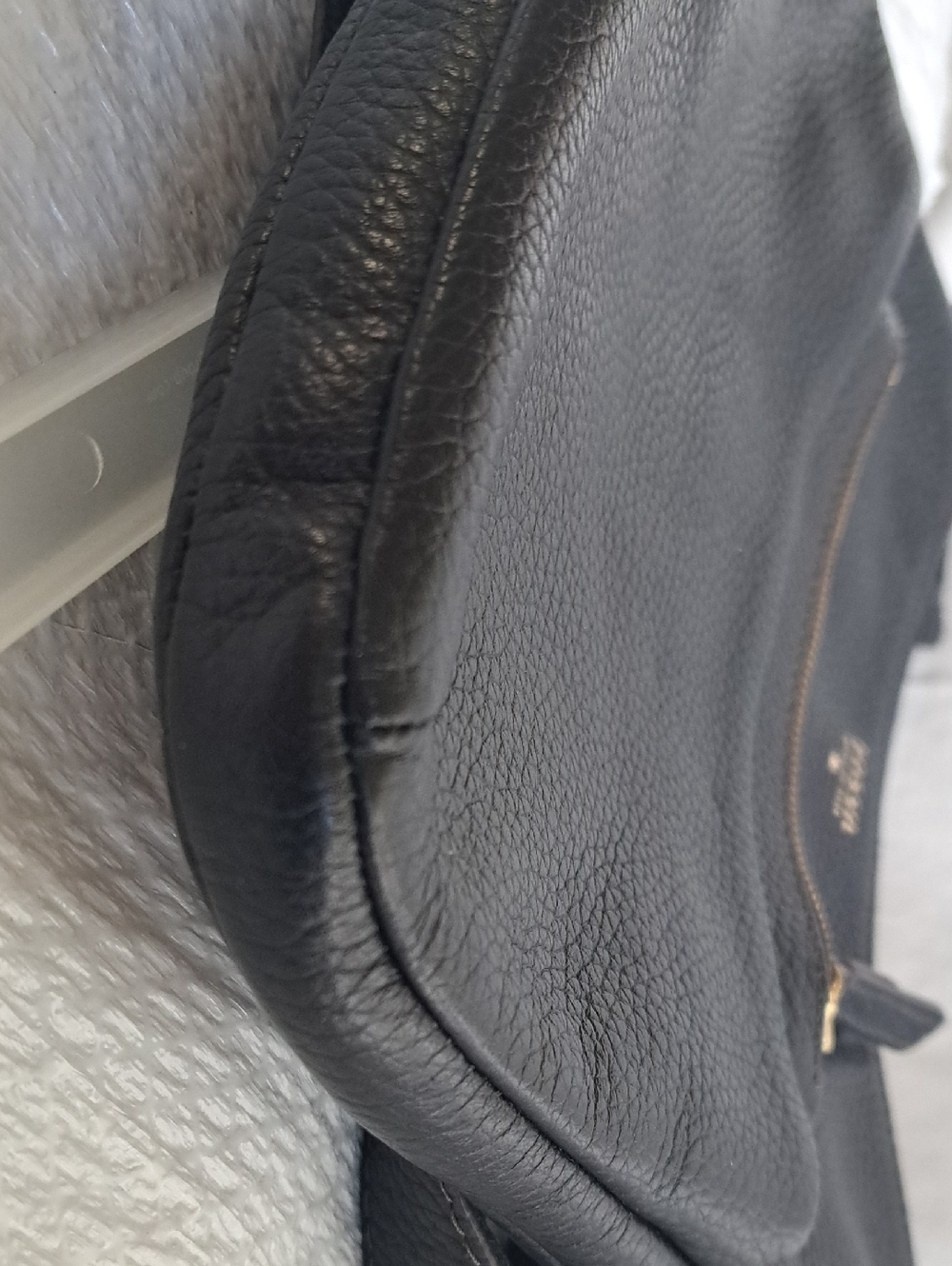 Fossil Black Pebbled Leather Crossbody with Gold Hardware - Picture 9 of 15